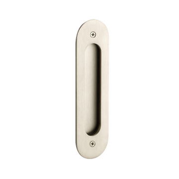 Emtek 2212 Narrow Oval Brass Flush Pulls (2" x 7-1/4")